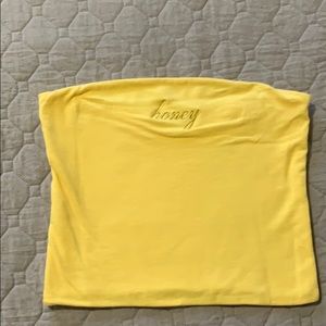 NEVER WORN Brandy Melville Yellow “Honey” Tube Top